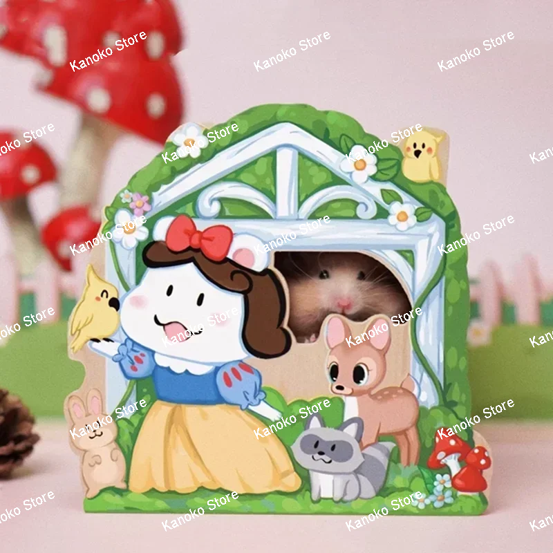 

Snow White Series Wooden Hamster House Small Animal Cage Landscaping Supplies Rat Accessories Chipmunk Mouse House