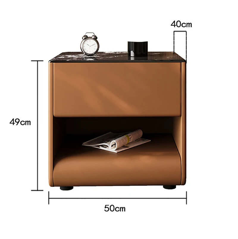 Vintage Premium Nightstand Industrial Large Capacity Bedside Table Executive Soft Mesa Cabeceira Home Bedroom Furniture