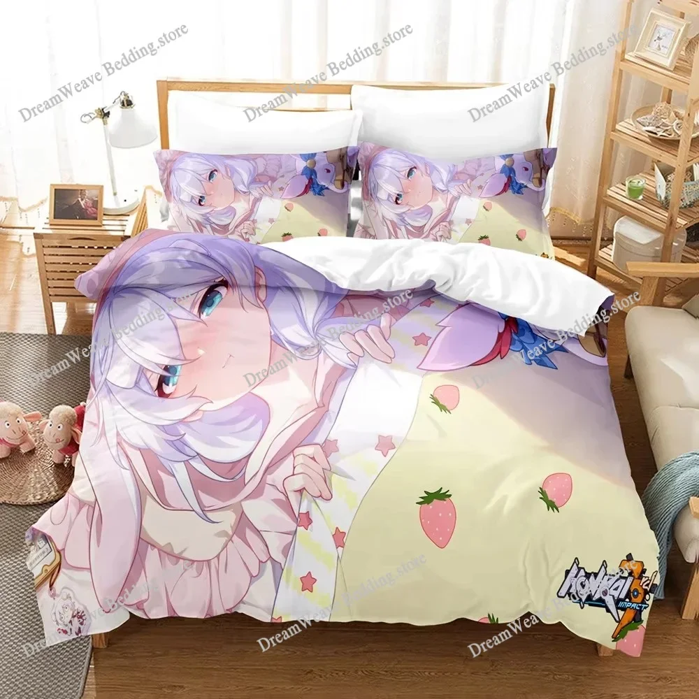 Honkai Impact 3rd Bedding Set Single Twin Full Queen King Size Bed Set Adult Kid Bedroom Duvet Cover Sets 3D Print Game Bed