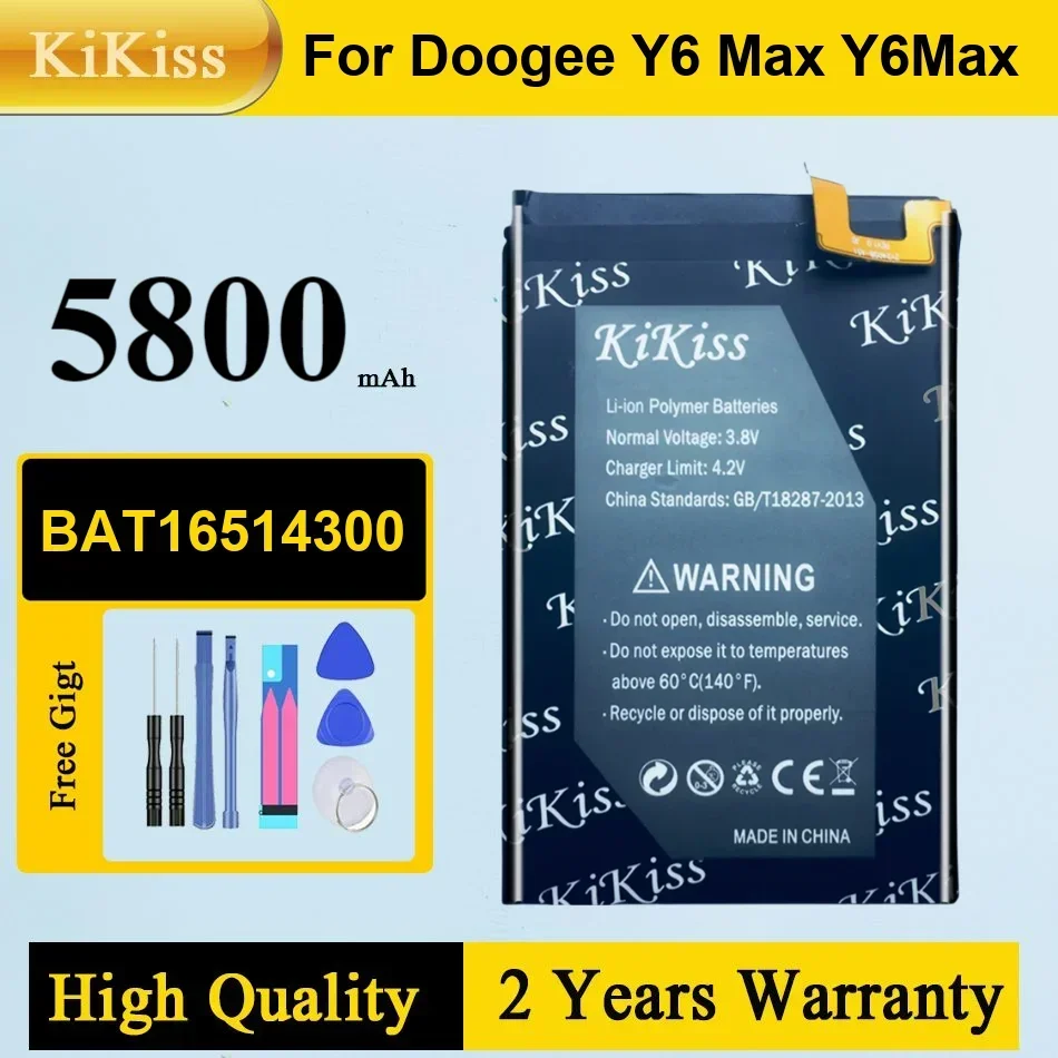 

BAT16514300 Сменный аккумулятор для мобильного телефона Doogee Y6 Max Y6Max 4300 мАч, портативные аккумуляторы, гарантия + трек НЕТ
