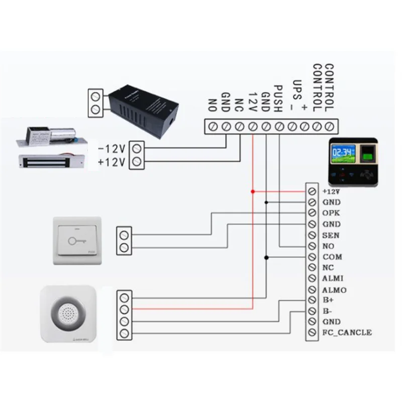 DC 12V-14V 5A Access Control Schalter Netzteil 2Lock Doppel Relais Tür Stromquelle AC110-230V Arbeit für Video Intercom