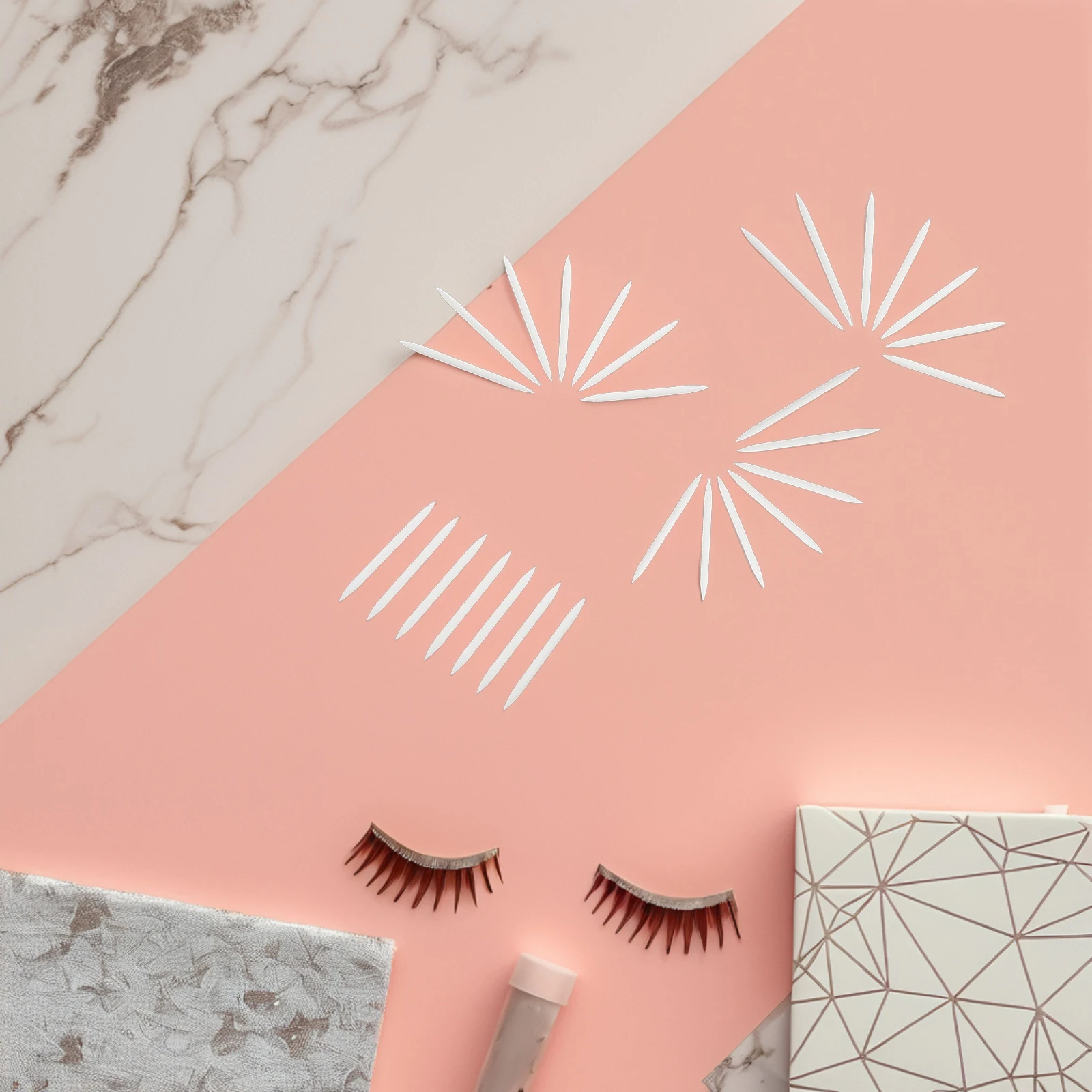 50 szt. Miękkie Silikonowe Końcówki do Eyelinerów Wymienne Precyzyjne Narzędzie do Makijażu DIY Wielofunkcyjne Główki do Eyelinerów