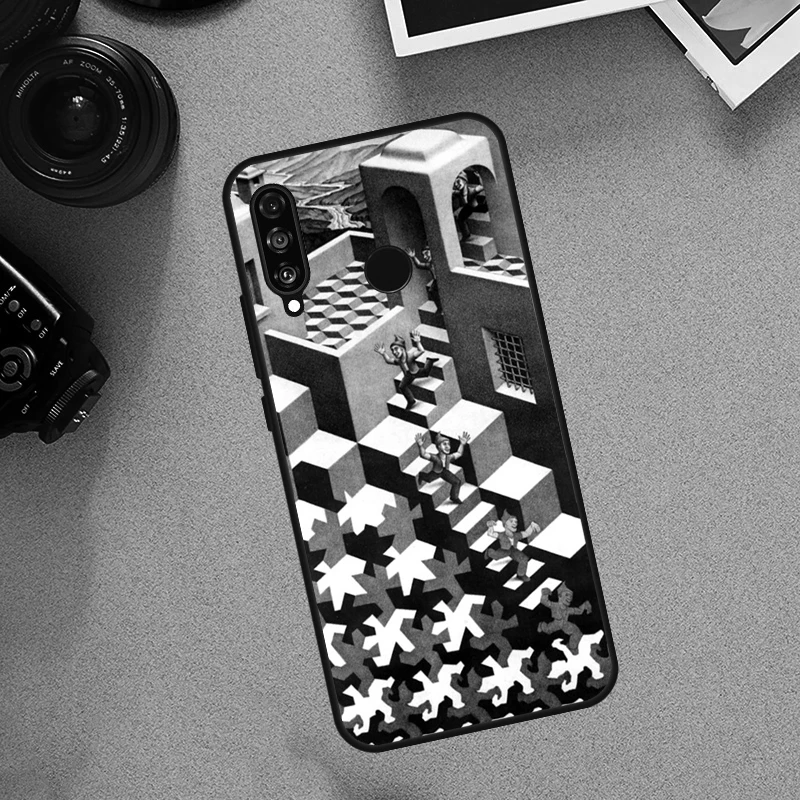 Escher Staircases Funda For Huawei Nova Y70 Y90 Y91 Y60 Y61 9 10 SE 11i 8i 7i 3i 5T P40 P30 Lite P60 Pro Case