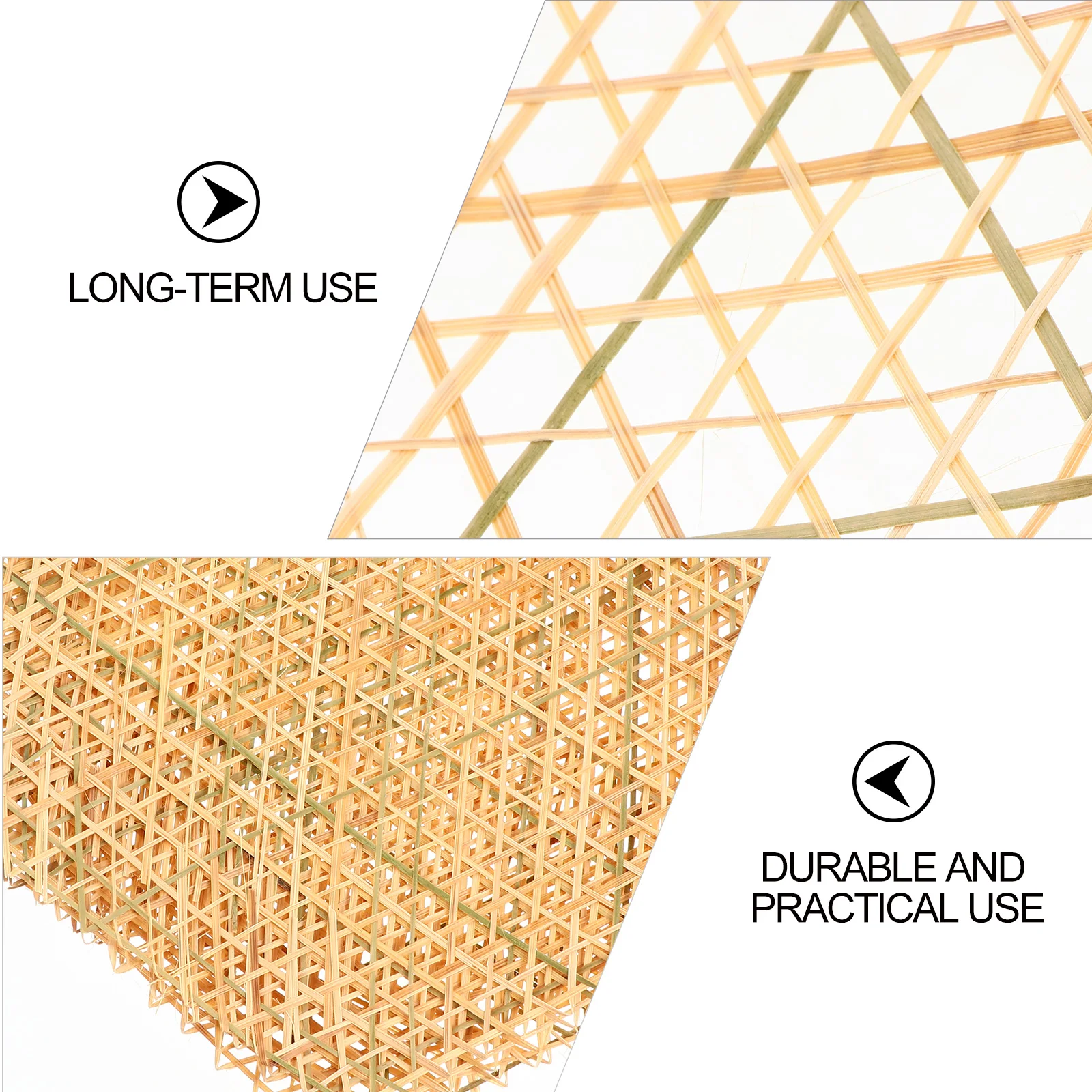 

6pcs Bamboo Mats Anti Stick Decorative Dish Mat H made Retro Cooking Rustic Mesh Pad Fryer Safe Oil Resistant
