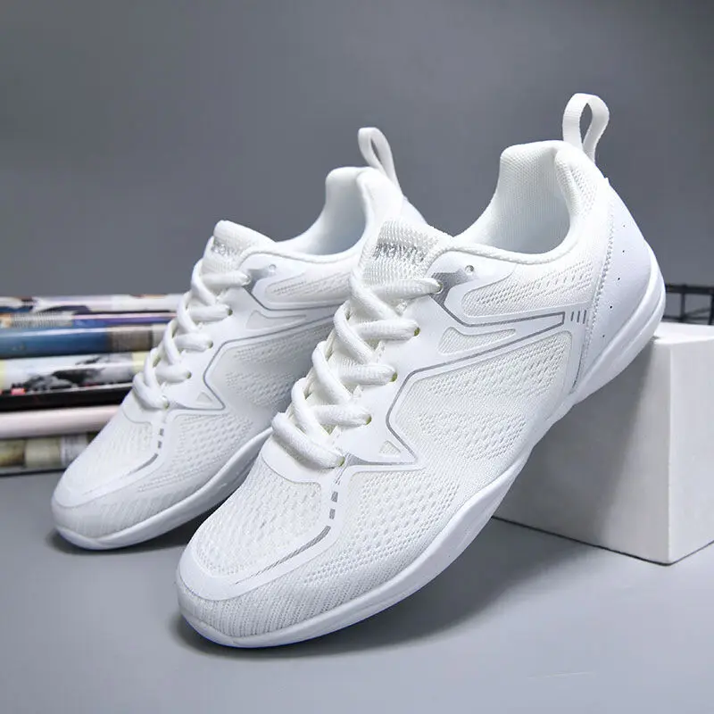 

Competitive Aerobics Shoes White Sports Shoes Men's and Women's Cheerleading Comfortable Breathable Competition