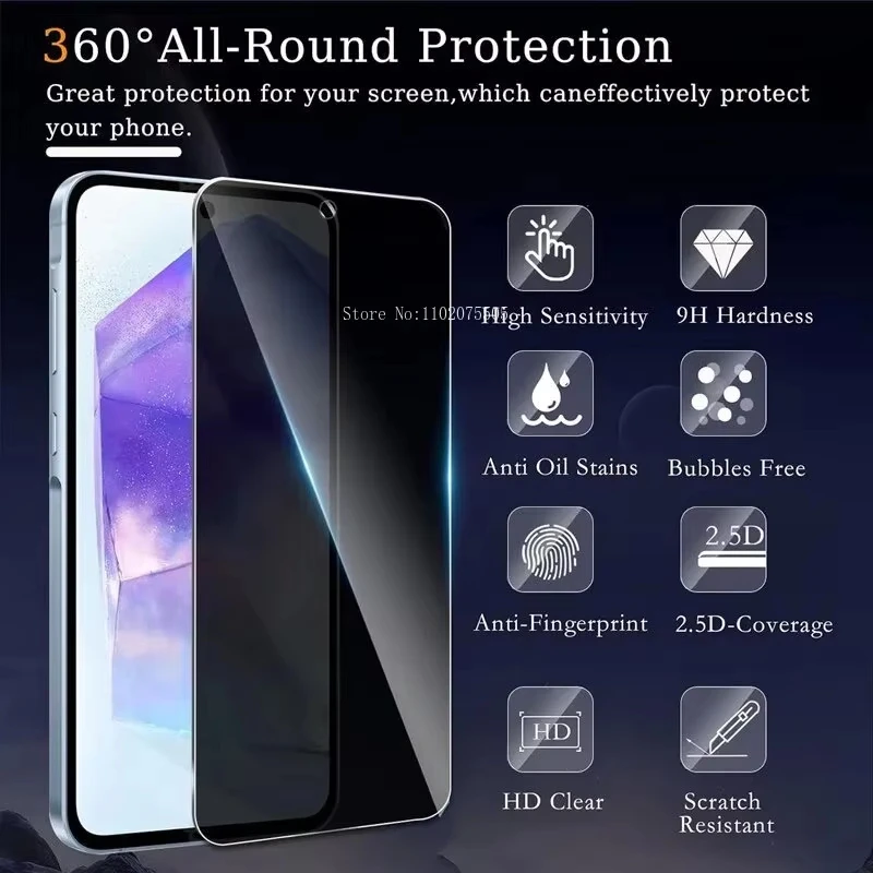 

4PCS Anti-Spy Temered Glass For Xiaomi Redmi Note 12 Pro 10 Pro Max 13 5G 11 8 Pro 8T Note 9 11s 12s Screen Protector Privacy