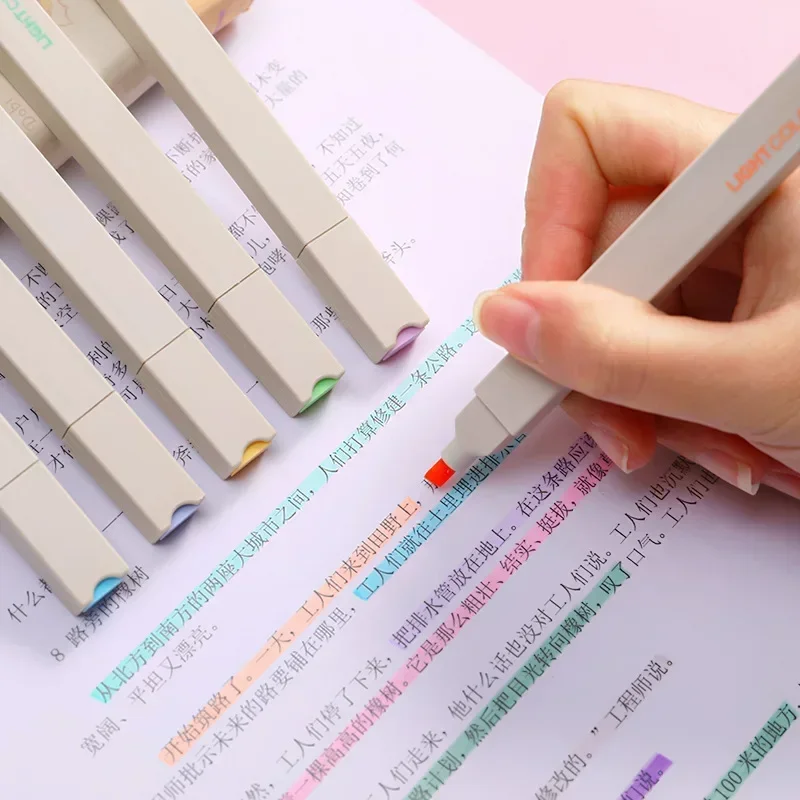 6 Pcs/set highlighter light color kawaii markers DIY Album diary gel pens student stationery art School & office supplies cute