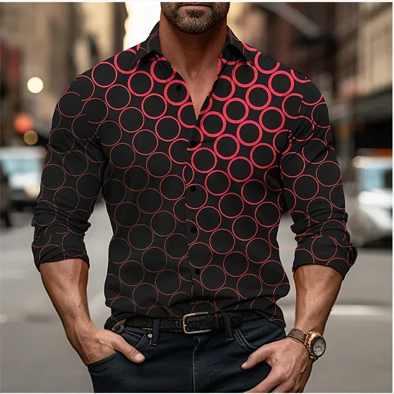 

New men's long sleeved breathable shirt casual trend shirt top classic style