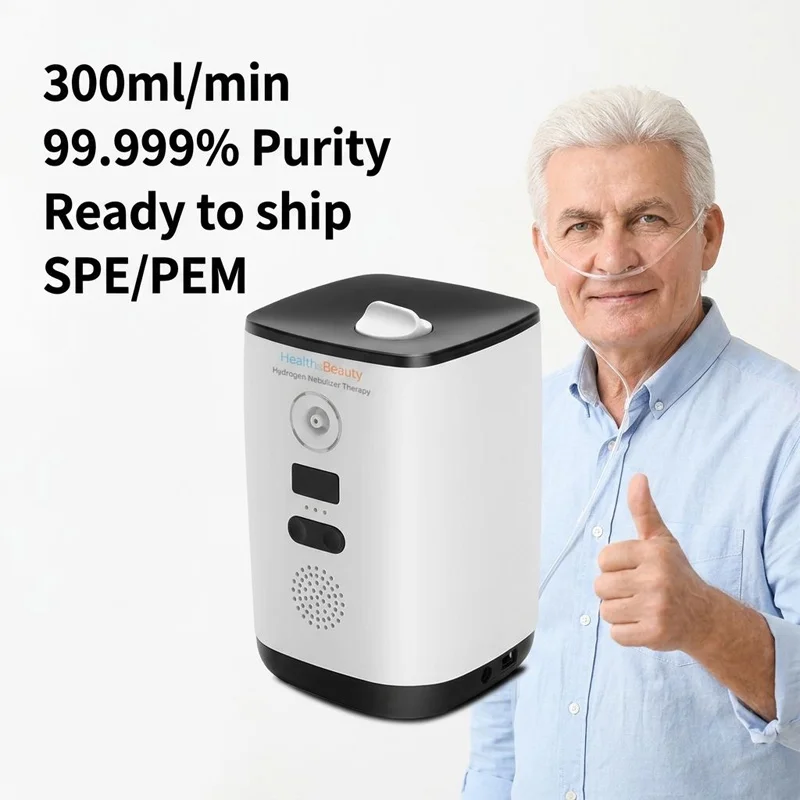 Portable Hydrogen Inhaler Generator 300ML H₂ Electrolyzer Original Manufacturer Hydrogen Breathing Machine For Sports Recovery
