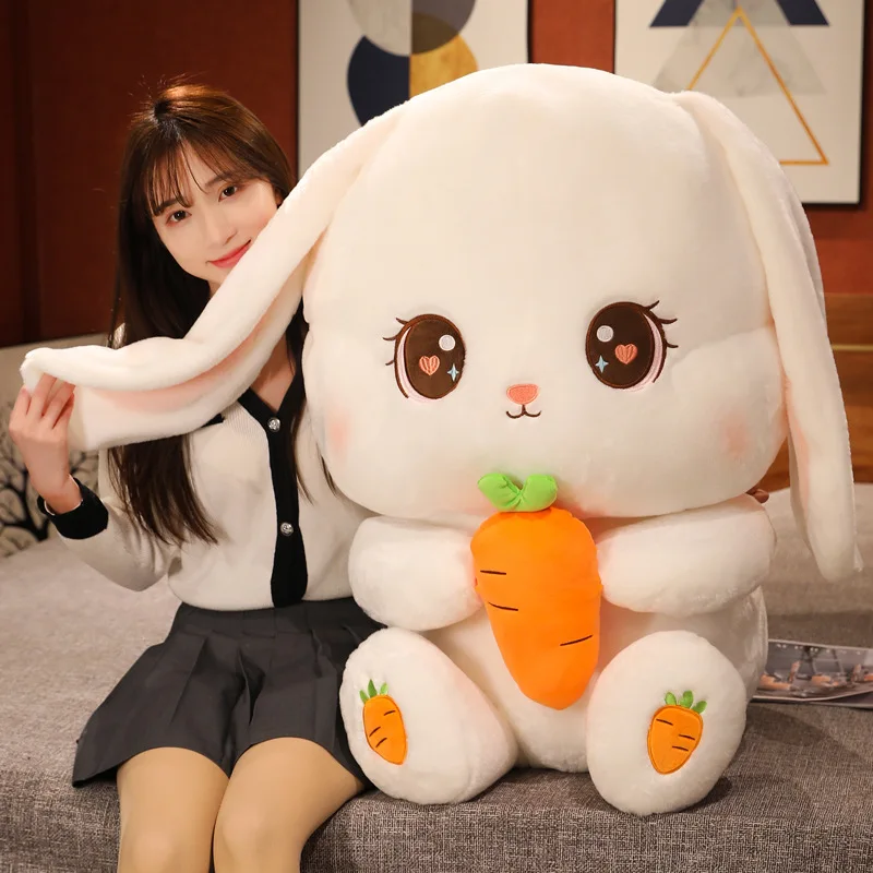 Kawaii Rabbit Plush Toy 80cm Big Size Stuffed Animal Bunny Rabbit Soft Doll Pillow Kids Toys Birthday Christmas Gift for Girl