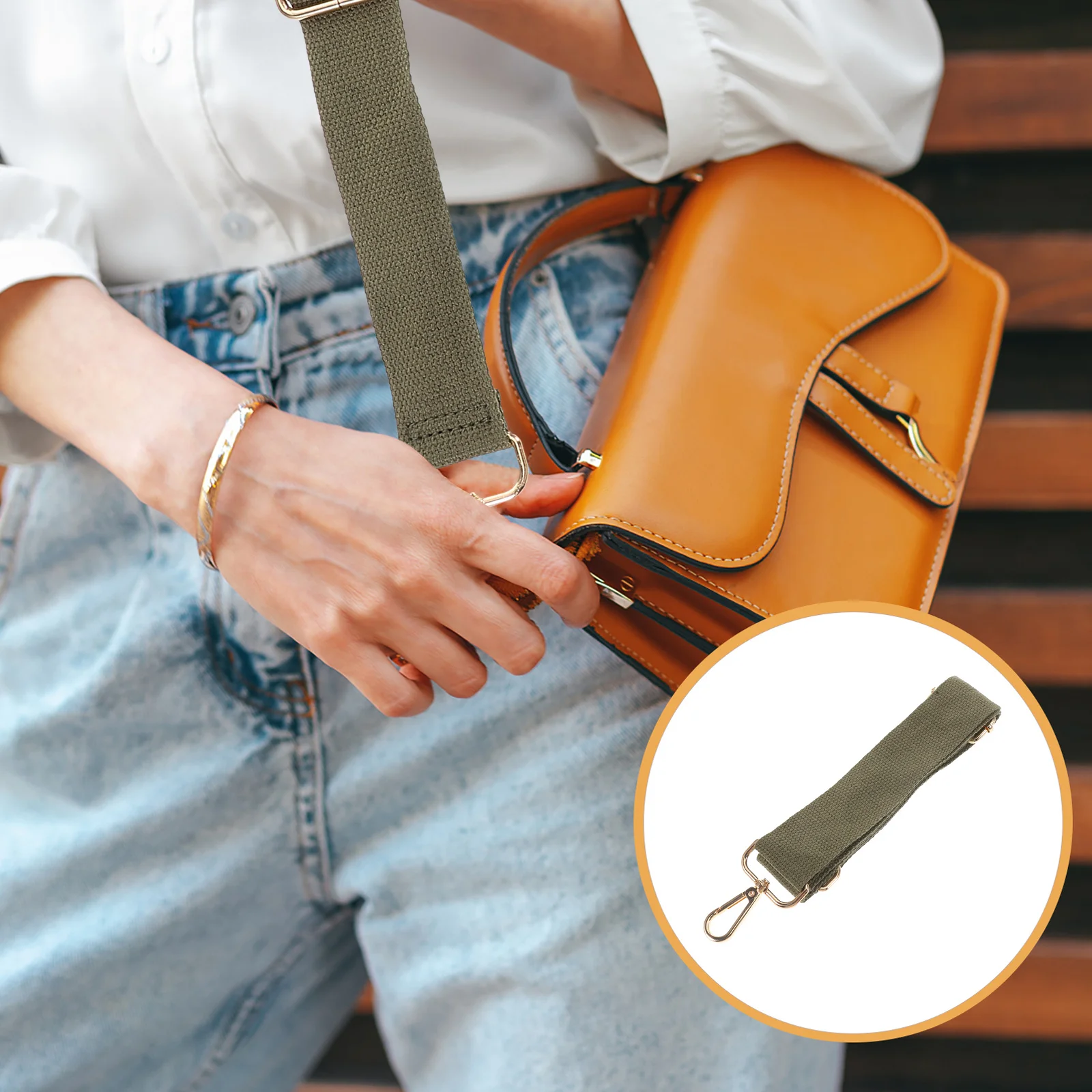 

2Pcs Nylon Wide Shoulder Straps Adjustable Detachable Crossbody Purse Strap Handbag Strap Replacements Shoulder Straps