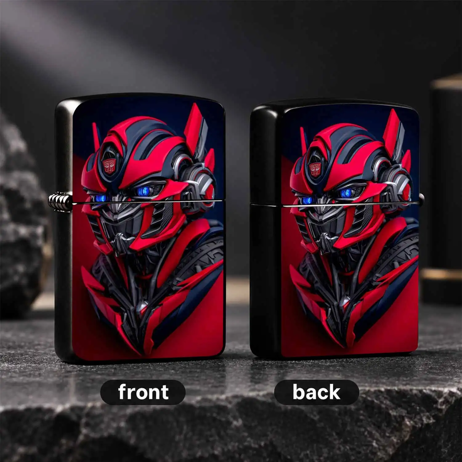 Themed Autobot Stylish Mecha Head Creative Portable Lighter, Trendy Collectible Ornament, Suitable For Multiple Scenarios Like Daily Outdoor Use, Exquisite Practical Gift For Friends And Hobbyists A Humorous And Interesting Lighter