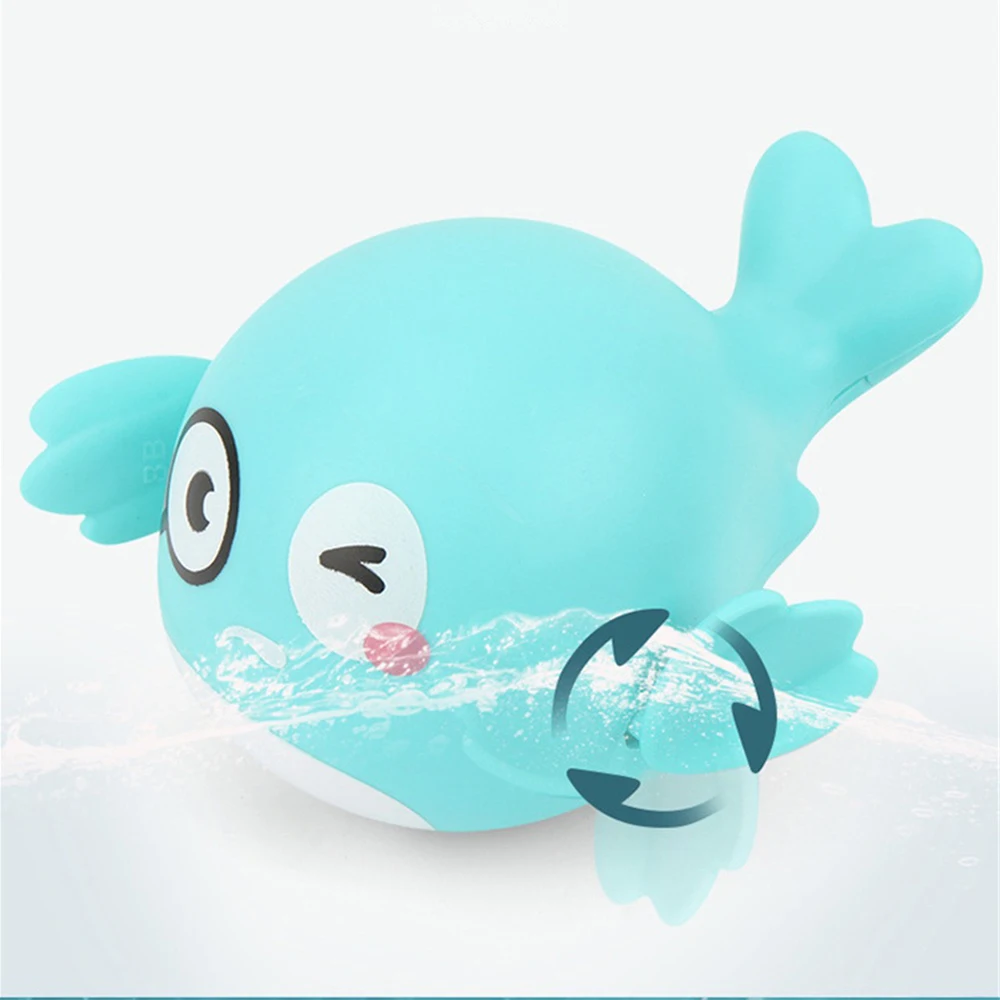 Swimming Whale Toy Bathroom Swimming Whale Spring Up Toy Baby Bath Toys Chain Water Coil Toy Bathroom Toys