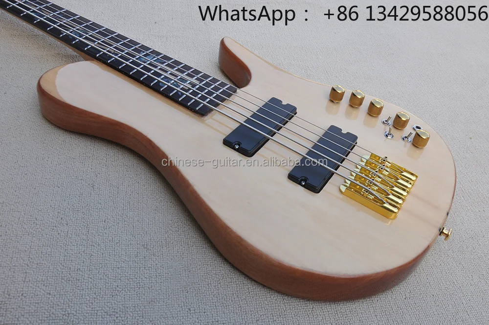 Flyoung 5 Strings Electric Bass Guitar Neck Through Body Bass Rosewood Fretboard Guitar