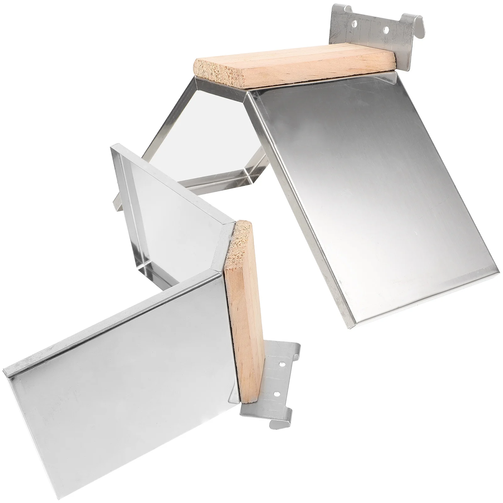 

2Pcs Pigeon Rest Perch Iron Wood Durable Bird Stand Stable Roosting Holder Suitable for Large Birds Pet Supplies