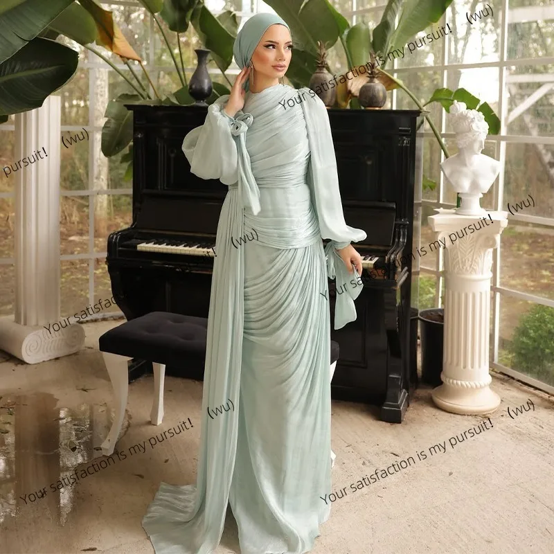 ZOCI-Eleganter, langärmliger Morgenmantel zum Boden