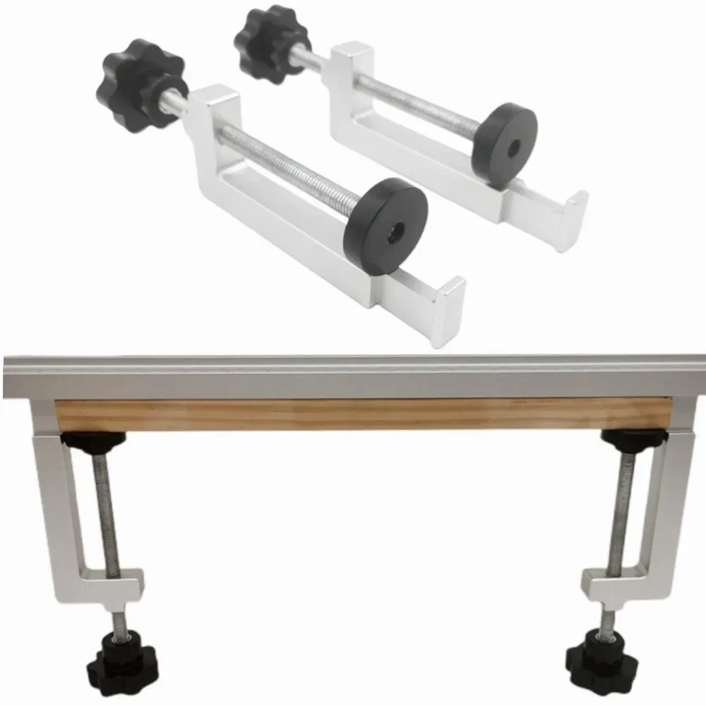 Quick Screw Guide Rail Clamp for MFT and Guide Rail System,Universal Table Clamps Aluminum Alloy T Slot G Clamp