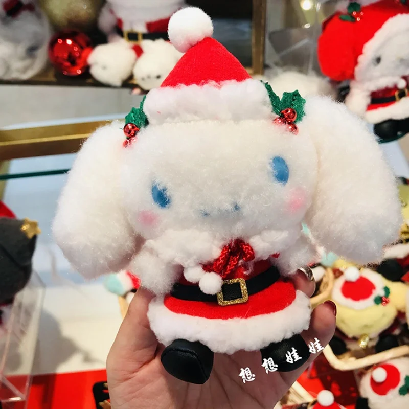 Sanrio Christmas Limited Doll Bag Pendant Cartoon Dolls Cinnamoroll Mymelody Kuromi Hangyodon Anime Toy For Children Gift