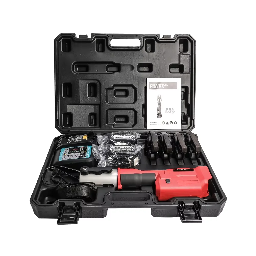 

1550 Electric Cordless Hydraulic Press Pliers Battery-Powered Plumbers Tool Copper Alloy Steel PEX Pipes 40mm Stroke 1.8V/5.0Ah