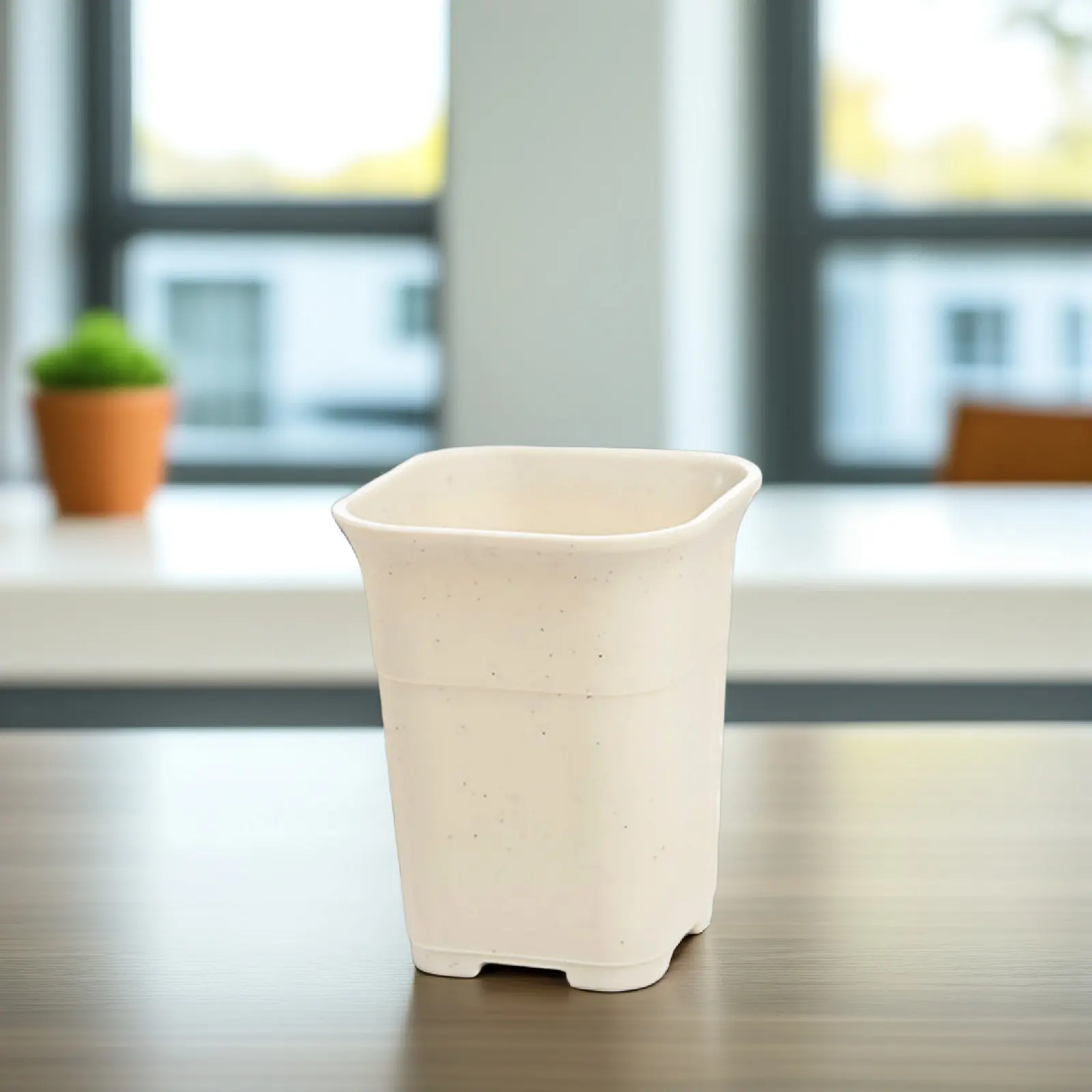 

10 шт. матовых пластиковых квадратных горшков для суккулентов с дренажными отверстиями, утолщенные, для стимуляции роста корней, для теплиц