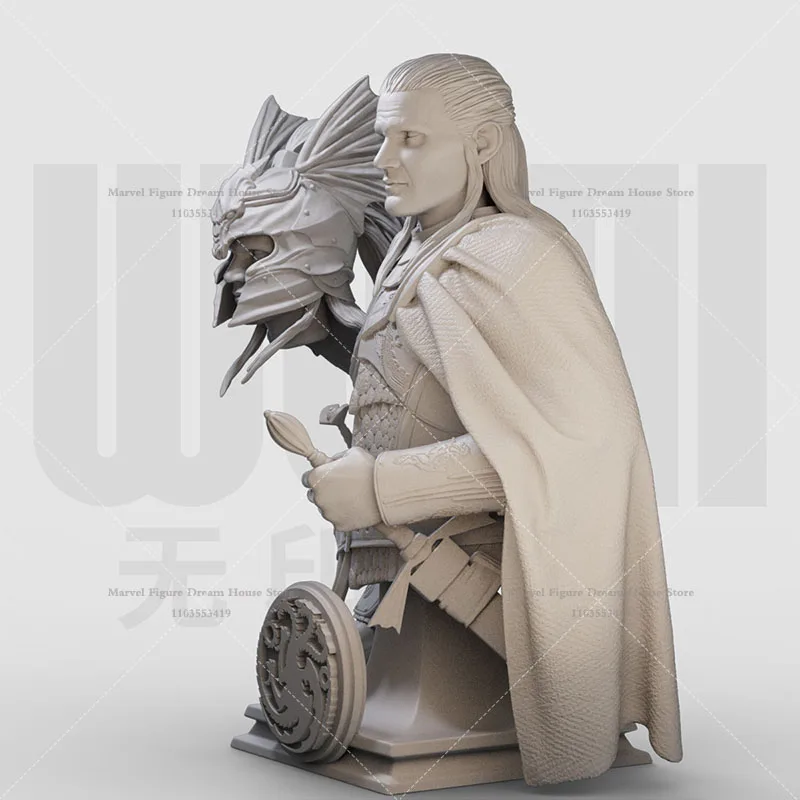 1/16 1/10 Scale Damon Ambition Wanderer Prince Fire Blood Tough Guy DIY Self-assembled GK 3D Resin Un-panited White Bust Dolls