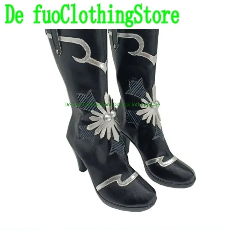 Defuo Black Butler Ciel Phantomhive Scarpe Cosplay Stivali Gioco Anime Gioco di ruolo Puntelli per feste di Halloween Scarpe Stivali