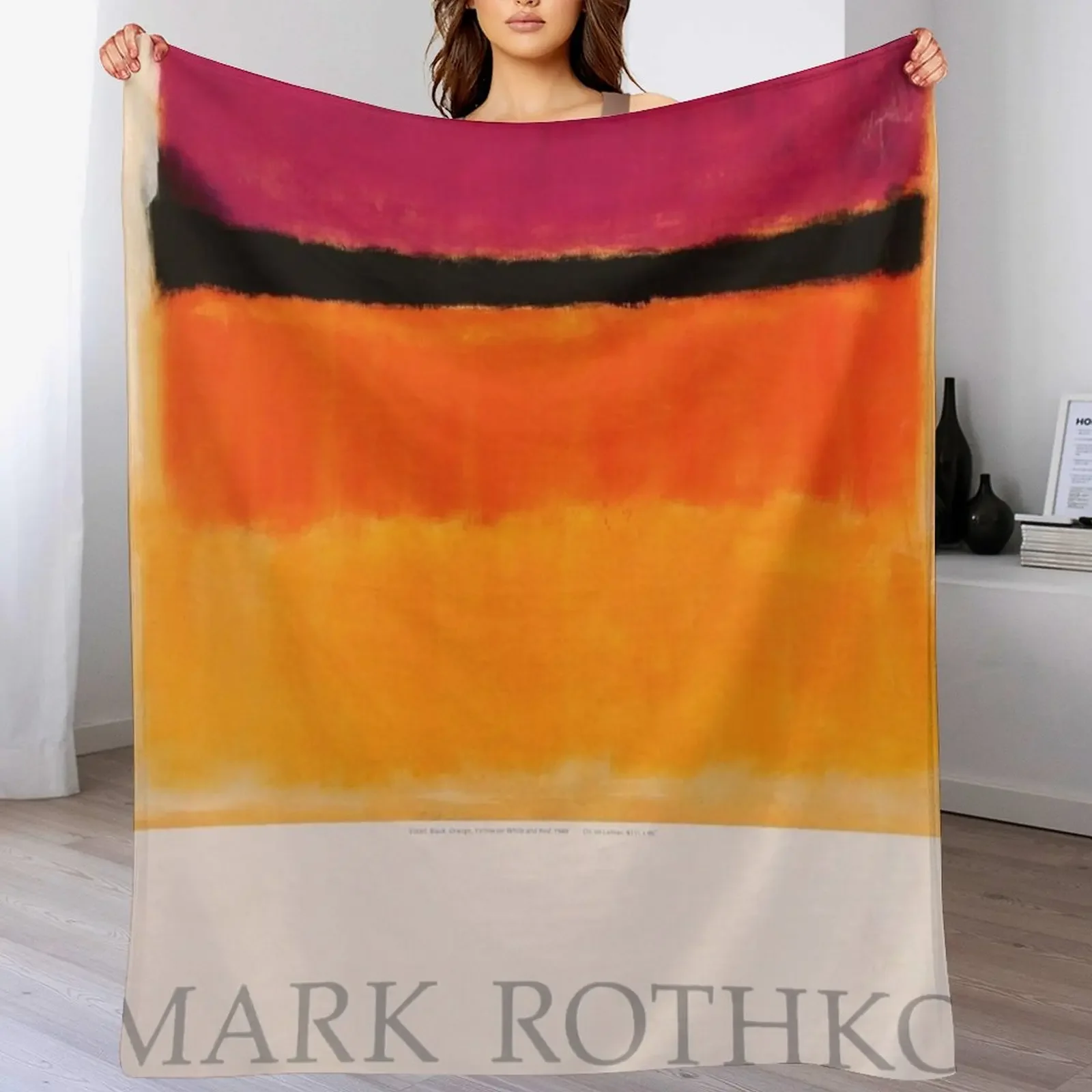 

Mark Rothko Exhibition poster 1979 Throw Blanket Bed Thin Soft Plaid on the sofa Blankets