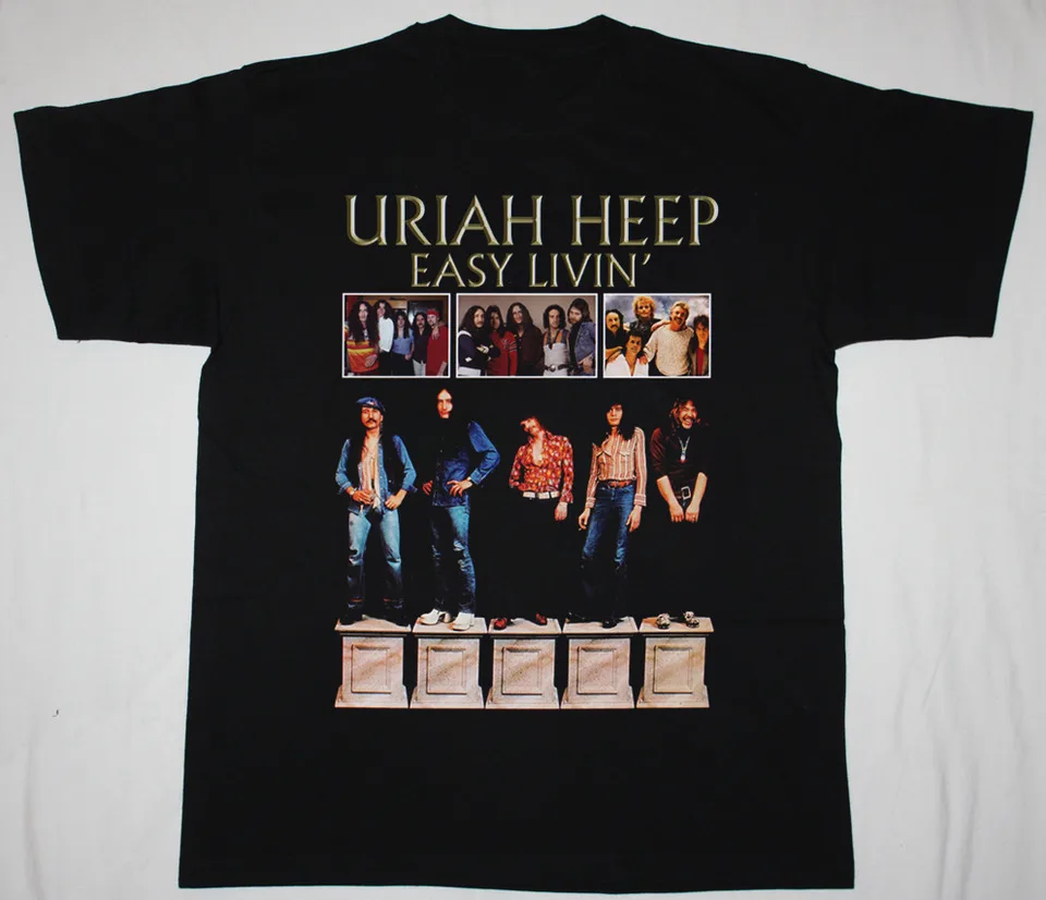 Футболка Uriah Heep Easy Livin, хлопковая черная мужская футболка от S до 5XL BE2240