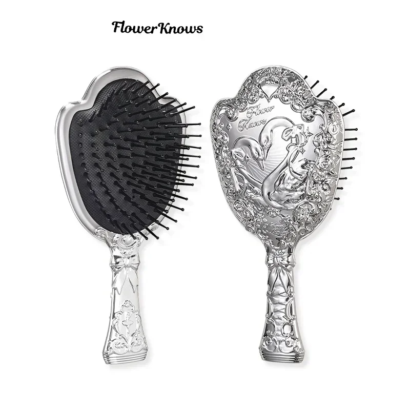 Flower Knows Swan Ballet Series Paddle Hair Brush Air Cushion Hair Comb