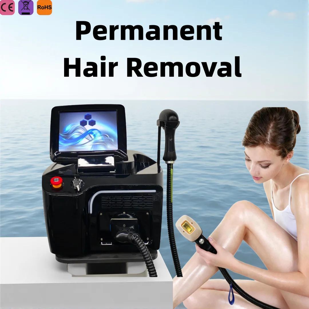 2026 New Upgraded Multi Wavelength Diode Laser Hair Removal Machine 4000W 755 808 940 1064nm Painless Ice Cooling Permanent Full