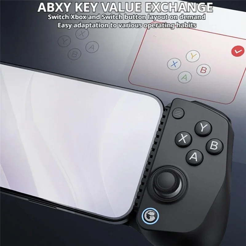 ABKQ-ยืดเกมคอนโทรลโทรศัพท์มือถือภายนอกสําหรับและสวิทช์ 2 Key Interchange Mobile Gamepad Controller