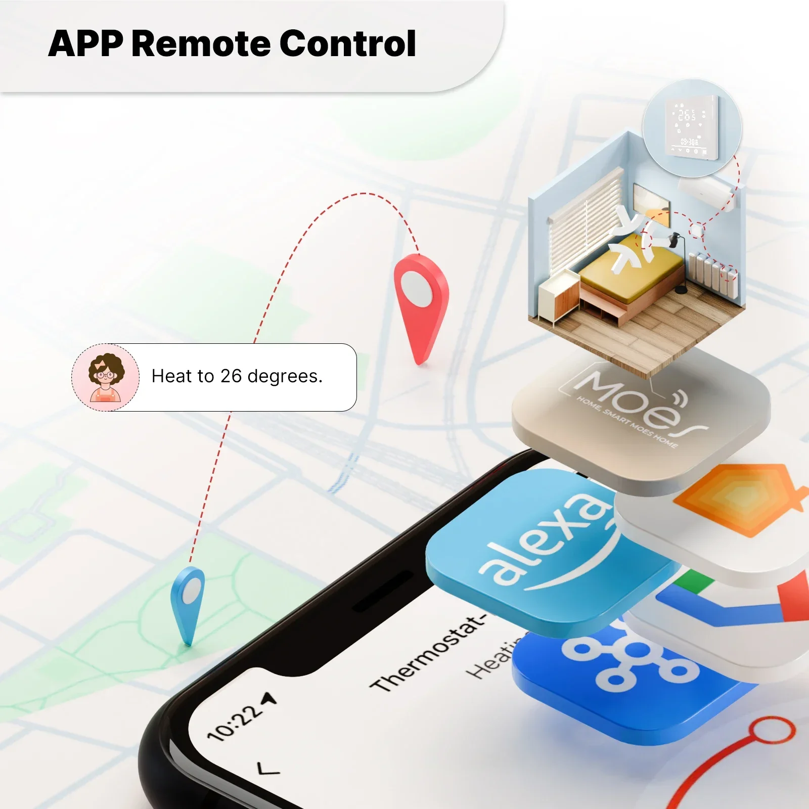 Matter tuya wifi termostato inteligente controlador de temperatura caldeira água aquecimento elétrico com alexa google homekit smartthings