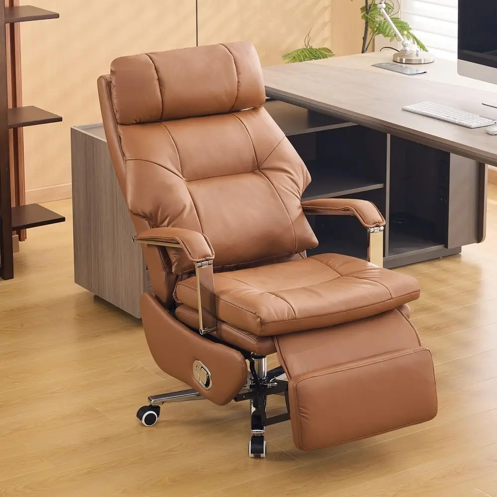 

and Tall Executive Office Chairs with Footrest, Ergonomic 360 Swivel Desk Chair High Back Recliner, Manual 150 Reclining Comput