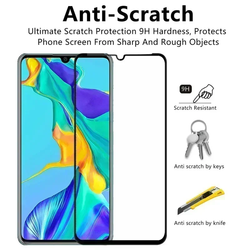 4 in 1 Screen Protector For Huawei P40 P30 P20 lite Camera Lens Tempered Glass For Huawei P60 P50 P40 Pro Glass Protector Film