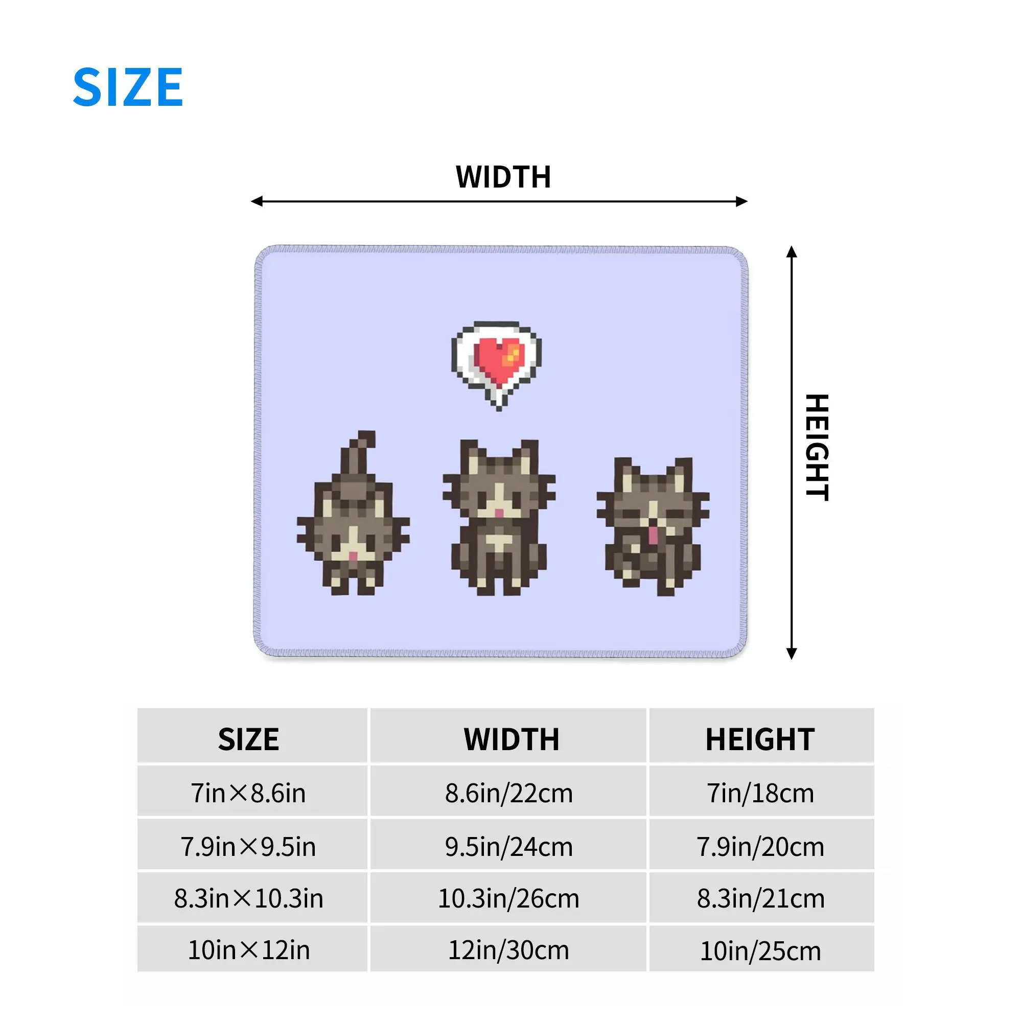 Stardew Valley GreyGray Cat Mouse Pad Computer Keyboard Mouse Mat Gamer PC Laptop Desk Mat Office Accessories Table Mats