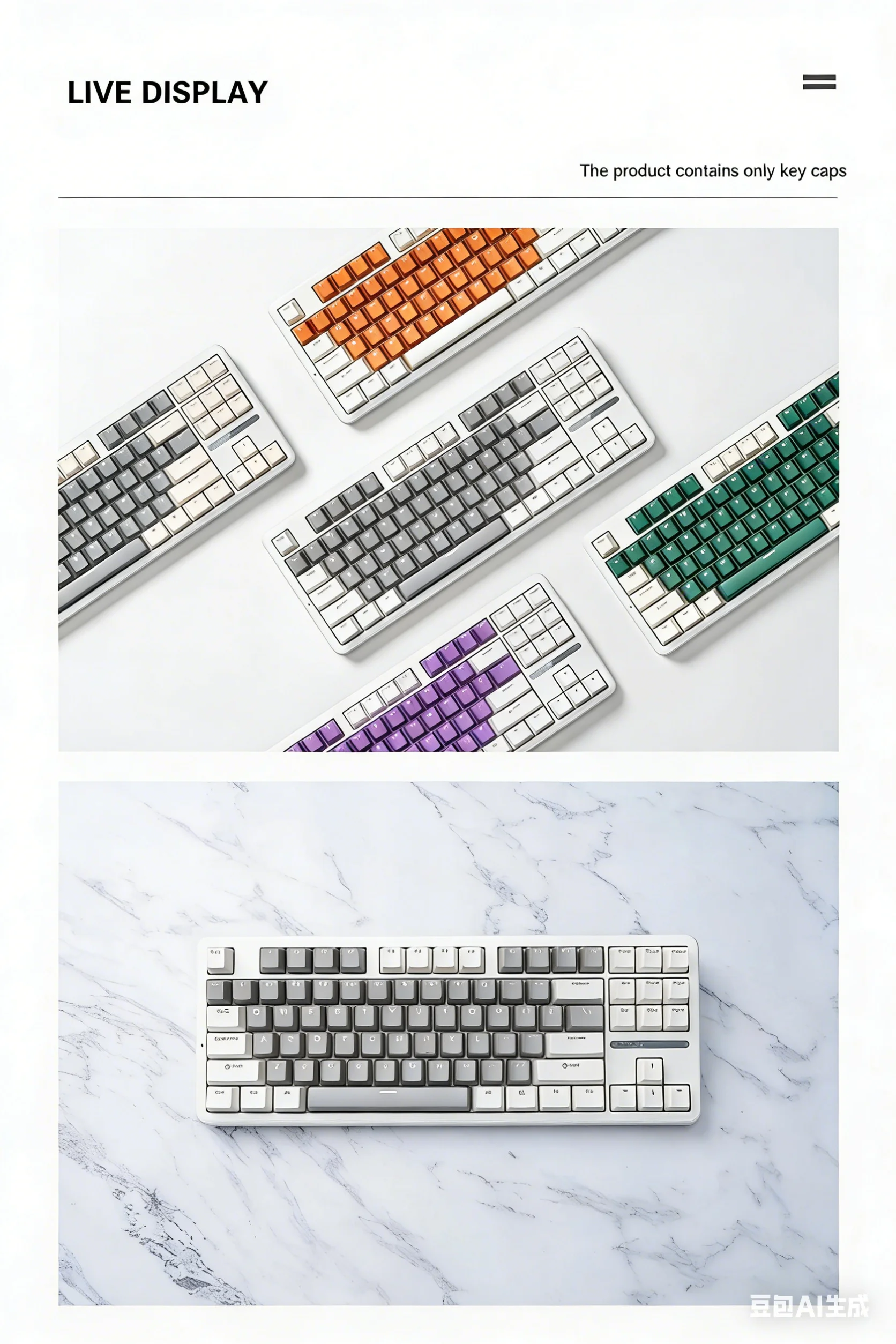 Keycaps PBT 104 Keys OEM Profile Dual Color Injection Molding Process Spherical Keycap For Cherry MX Switch