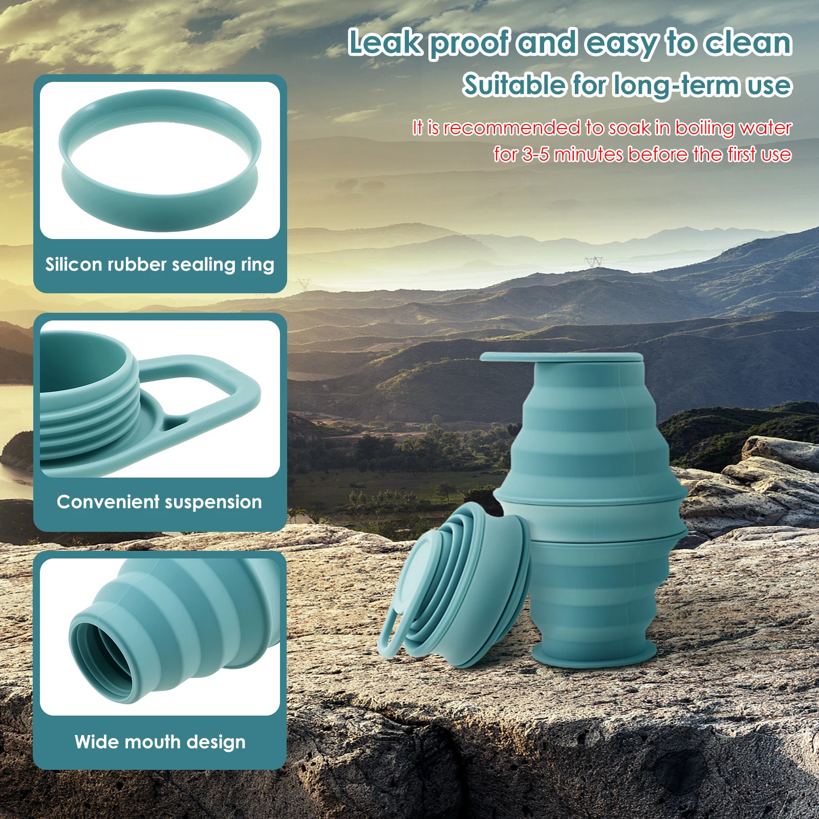 Botella de agua de silicona, b - Water Bag Collapsible reseña y precio