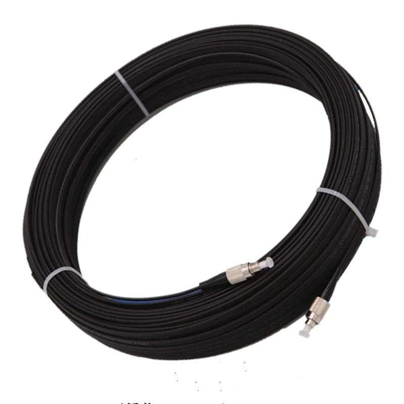 قطرة patchcord FC-FC داخلي 10-500m100m120m150m200m 1 كور 2 الصلب SM أحادي الوضع ftth الطائر الألياف البصرية كابل التصحيح كور واحد