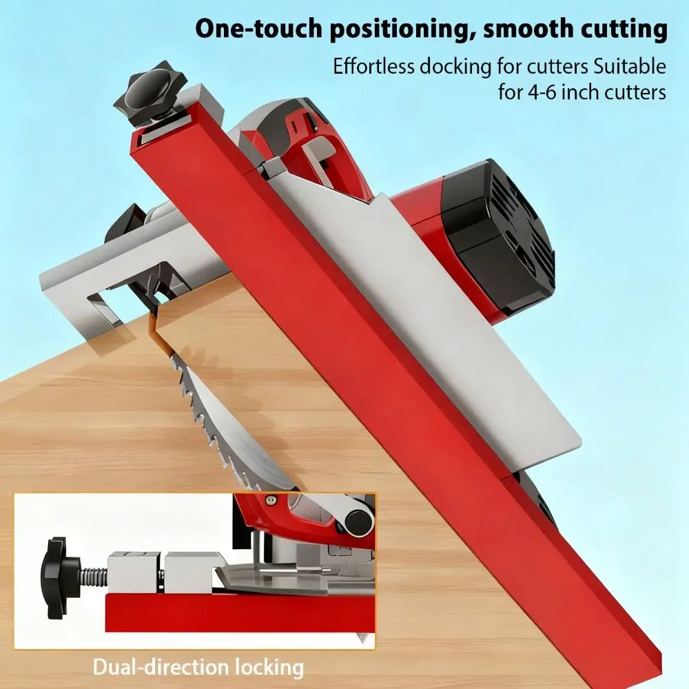 

Adjustabl Cutting Machine Base Fixed Ruler Portable Woodworking Cutter Precision Ruler Accurate Cutting Base Plate