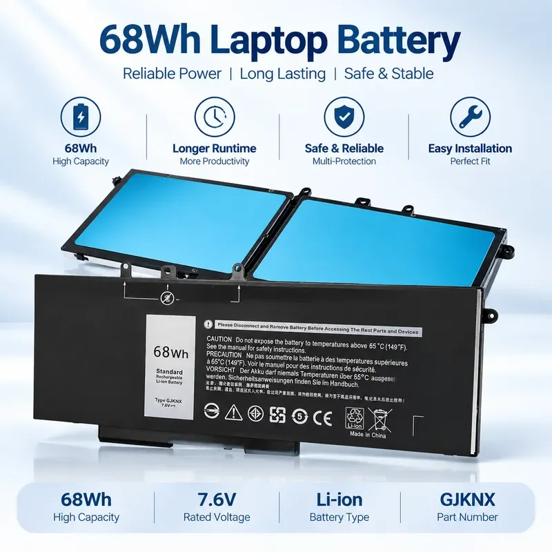 GJKNX Battery For Dell Latitude 5280 5285 5290 5480 5490 P27S