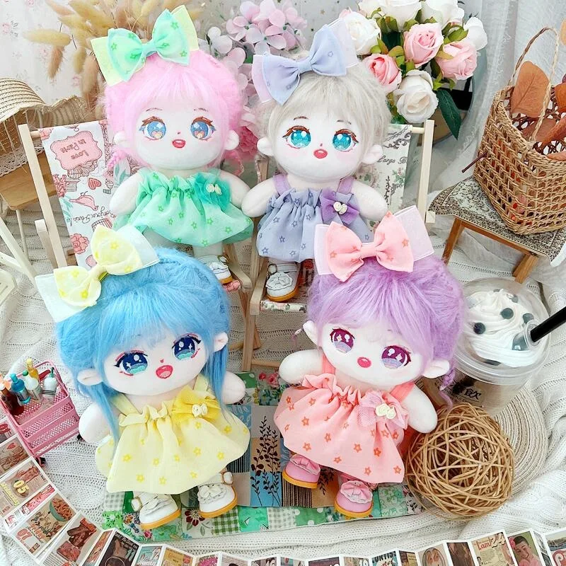 

20cm Baby Doll w/hair Plush Doll's Toy Dolls & Accessories Idol Dolls Cotton baby Plushies Stuffed Toys Fans Collection Gift