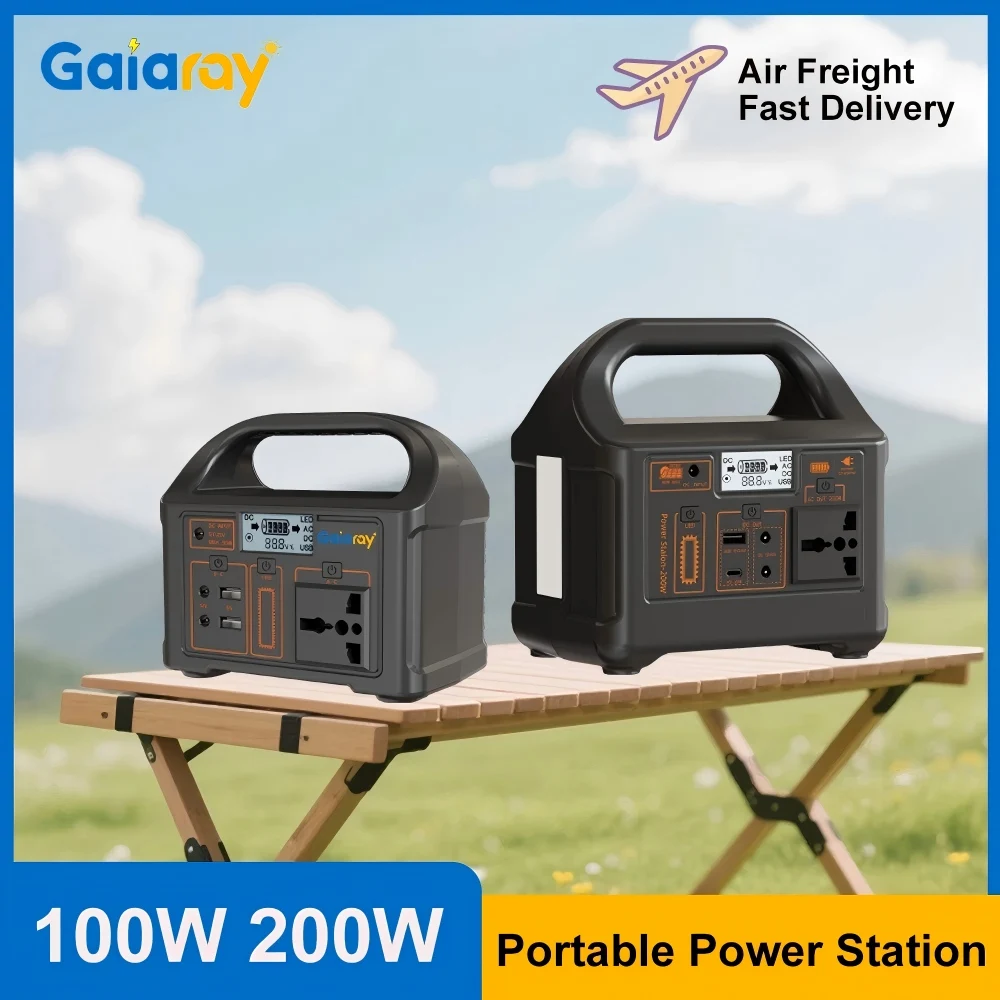 Gaiaray محطة طاقة محمولة 100 واط 200 واط مولد الطاقة الشمسية التيار المتناوب 110 فولت 220 فولت الطاقة في حالات الطوارئ UPS LiFePO4 بطارية للمنزل التخييم RV #1