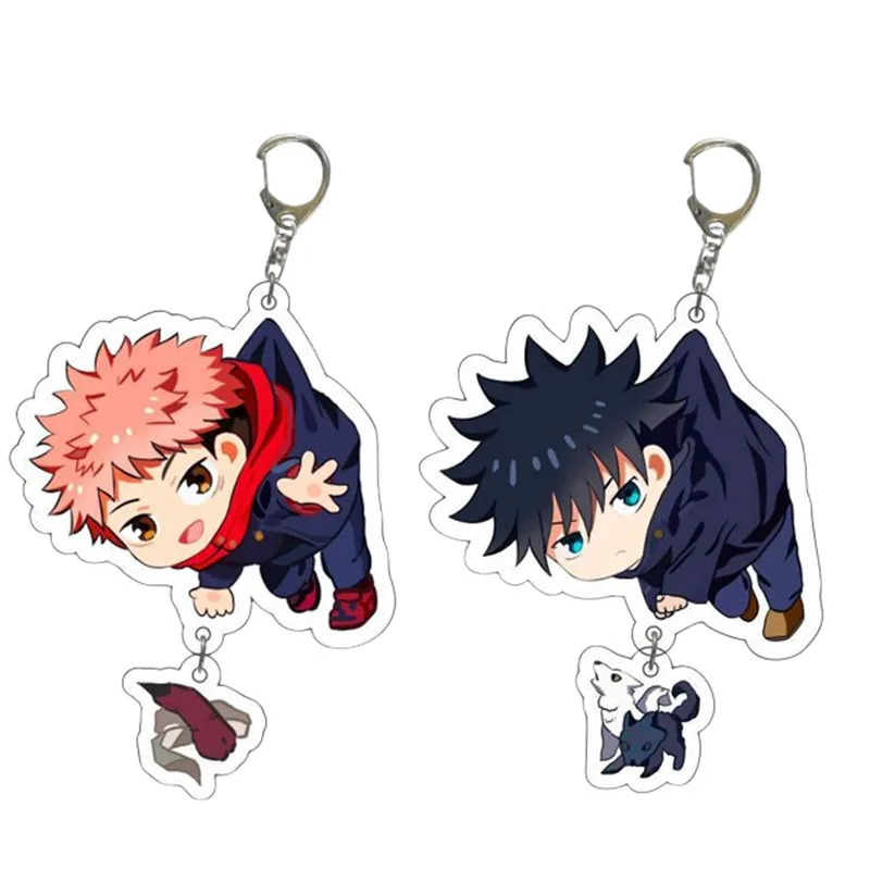 Anime Jujutsu Kaisen Gojo Satoru Fushiguro Megumi Itadori Yuji Acrylic Figure Model Key Chain Pendant Toy Gift Accessories