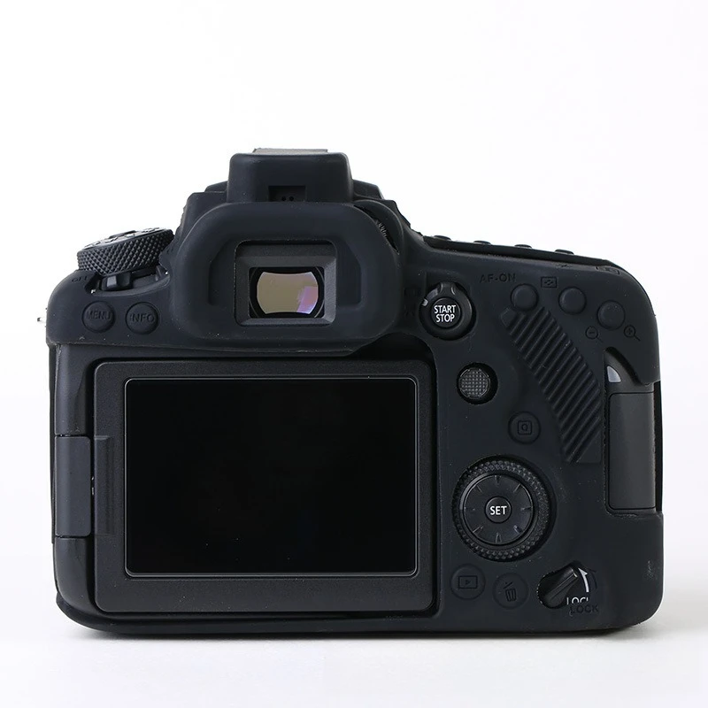 

For Canon EOS 90D camera silicone cover 90D special SLR protective camera bag case camera bag Accessory + free tempered film