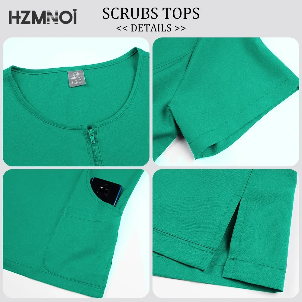 Ropa de trabajo para salón de belleza y enfermera médica, bata clínica, Top + pantalón, Túnica de enfermería para médico de Spa, traje, uniformes quirúrgicos, conjunto exfoliante para mujer