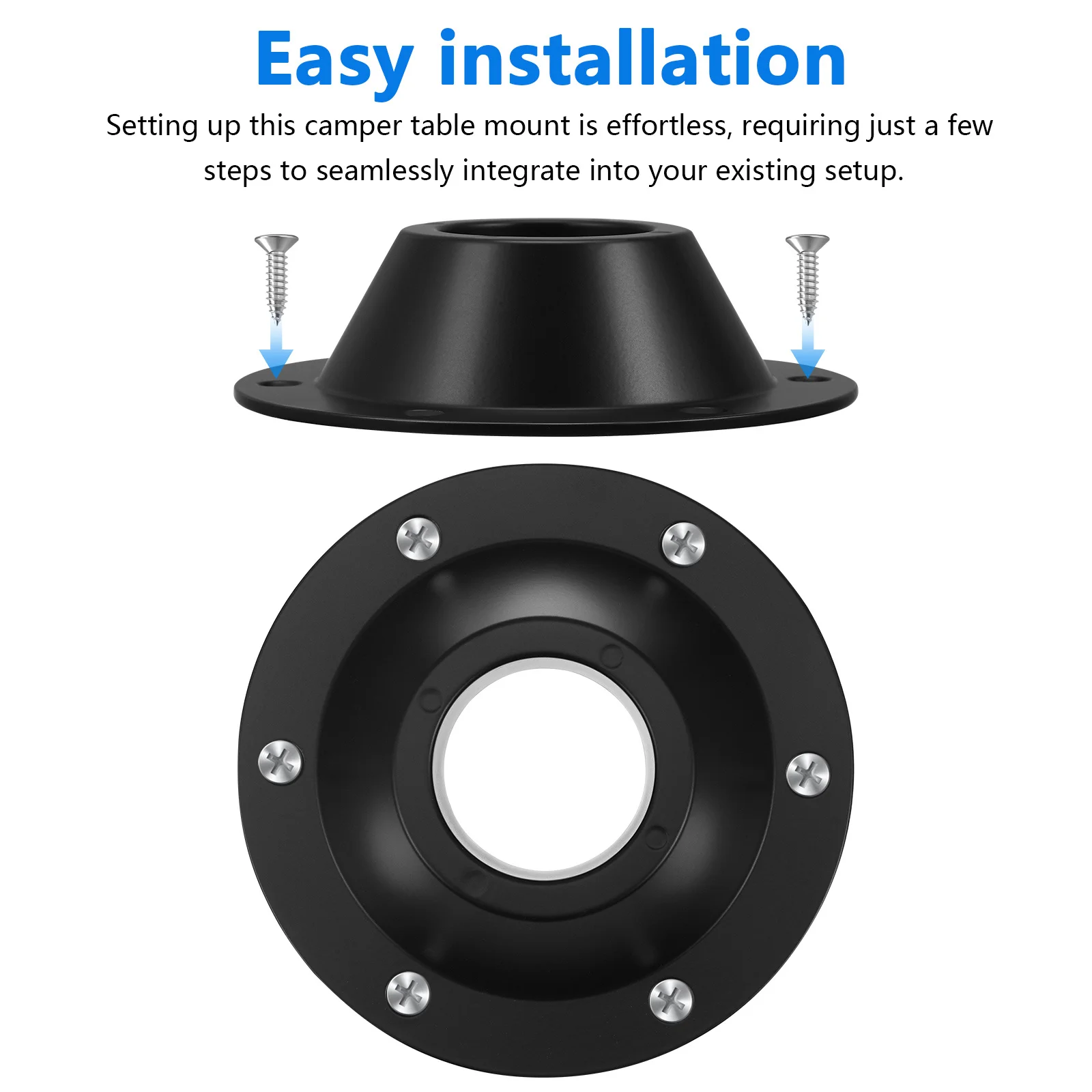 2 قطعة قاعدة جبل الألومنيوم Rv شفة تخييم الجدول الطابق تصاعد عدة ل Rv اكسسوارات قارب الجدول قاعدة استبدال #6