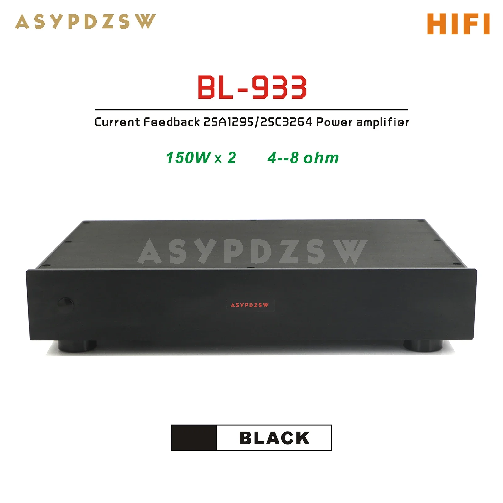 

HIFI BL-933 Класс AB Обратная связь по току 2SA1295/2SC3264 База усилителя мощности на DE 933 150 Вт * 2 4–8 Ом