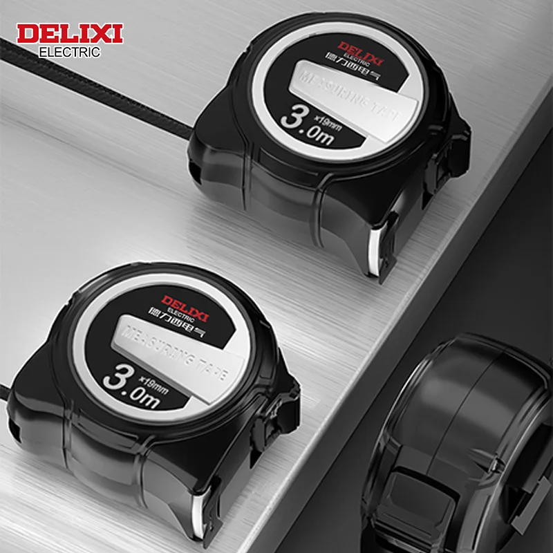 DELIXI ELECTRIC Tape Measure,3M*19MM ABS Thickened Hard Anti Drop Shell Durable Meter Ruler Wear-resistant Box RulerforHousehold