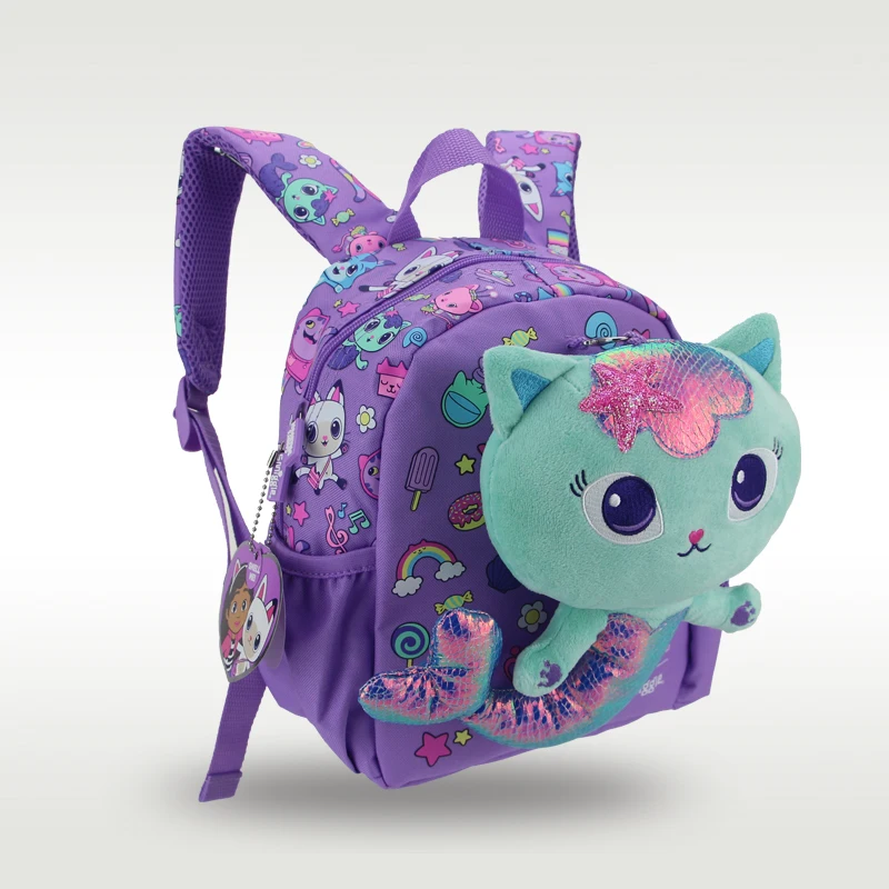 Mochila escolar para niños Smiggle original de Australia, bonita muñeca púrpura, mochila pequeña para guardería, 11 pulgadas