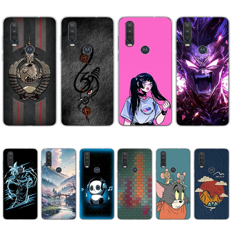 S1 colorful song Soft Silicone Tpu Cover phone Case for Motolola One Action